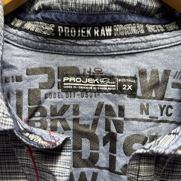 Projek Men's Gray Button-Up Shirt size 2x - Picture 5 of 7